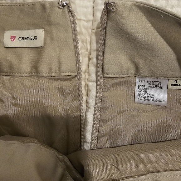 Cremieux Khaki Skirt 4 - Picture 5 of 5